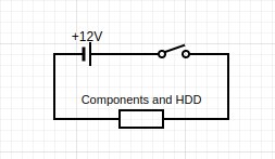 Electronic schema of the current SATA adapter